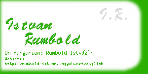 istvan rumbold business card